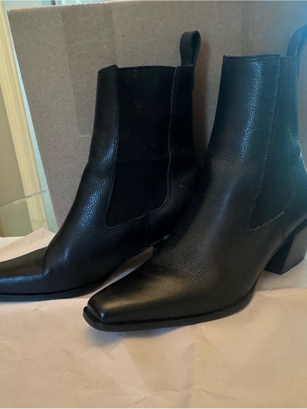 George Chelsea Matisse Classic Black Leather Women's Ankle Boots 7.5 Size - Picture 9 of 13